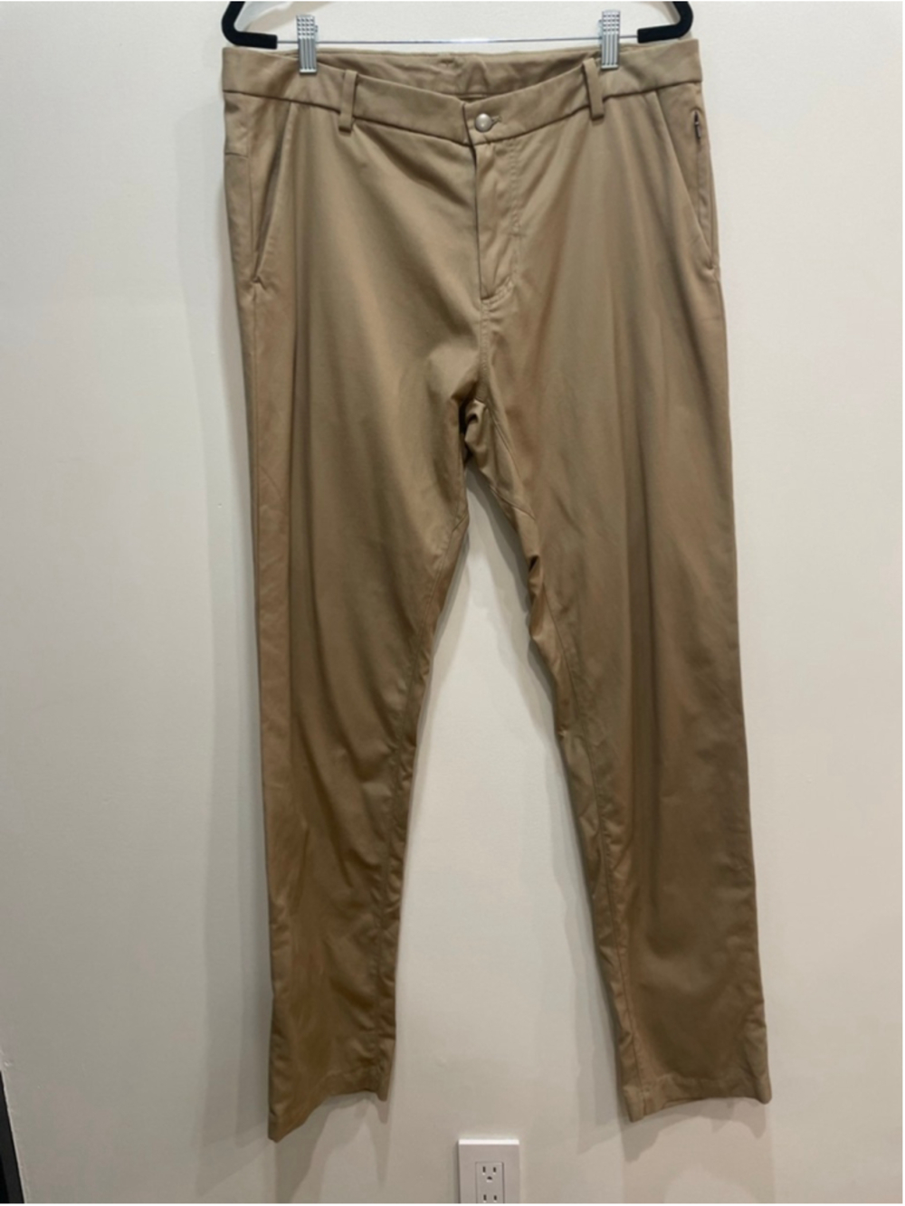 Lululemon Beige Mens Commission Pants Waist 36 Neutral Office Golf